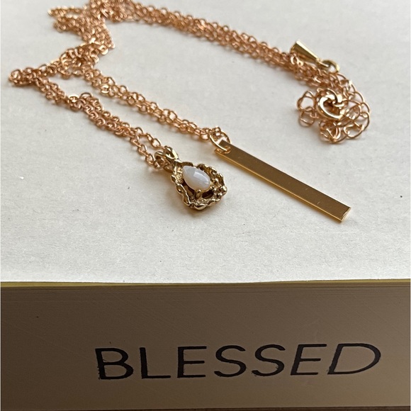 SALE..Double Chain OpalNecklace. Only One - Picture 8 of 9